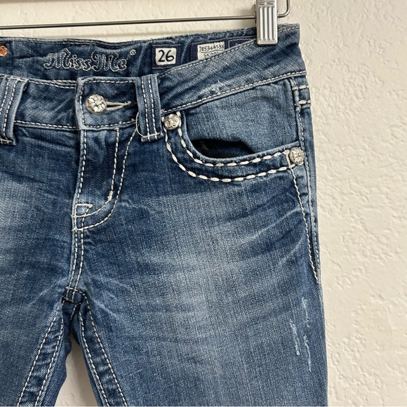 Miss Me Bedazzled Skinny Denim Jeans, Size 26 - Picture 3 of 6